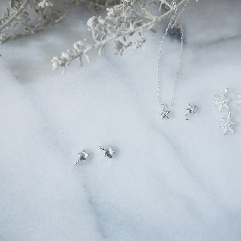 純銀/小星星雪花純銀項鍊