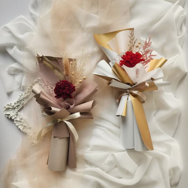層心層意 康乃馨小花束 永生康乃馨 乾燥花 母親節禮物 節日送禮