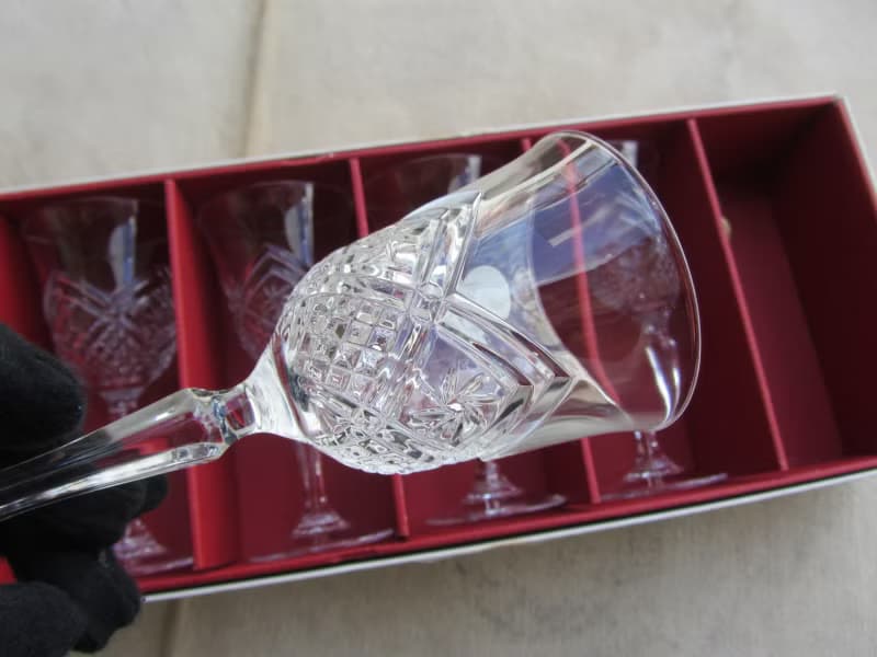 【老時光 OLD-TIME】早期二手法國水晶玻璃杯組(一組五杯)