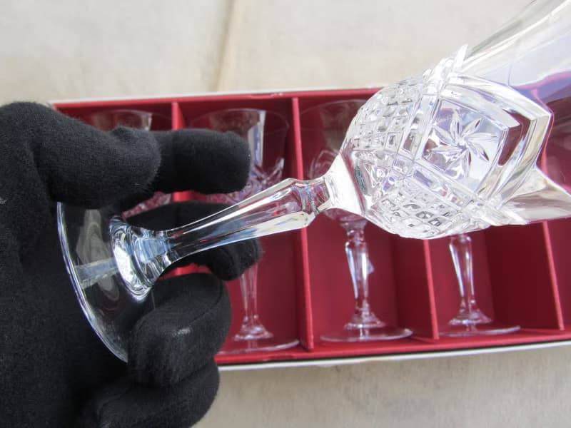 【老時光 OLD-TIME】早期二手法國水晶玻璃杯組(一組五杯)