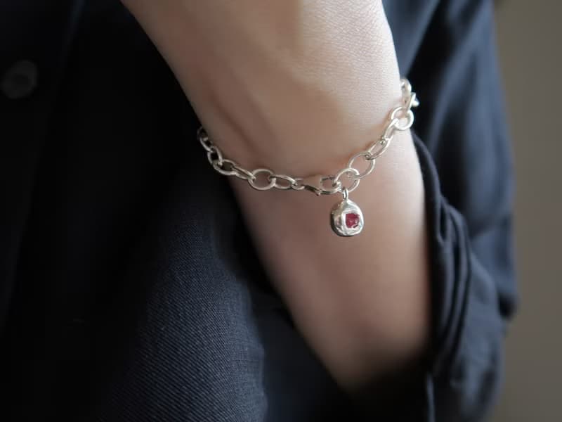 999純銀 彩色藍寶石 尖晶石 天然石 925純銀 手鍊 對鍊 免費包裝