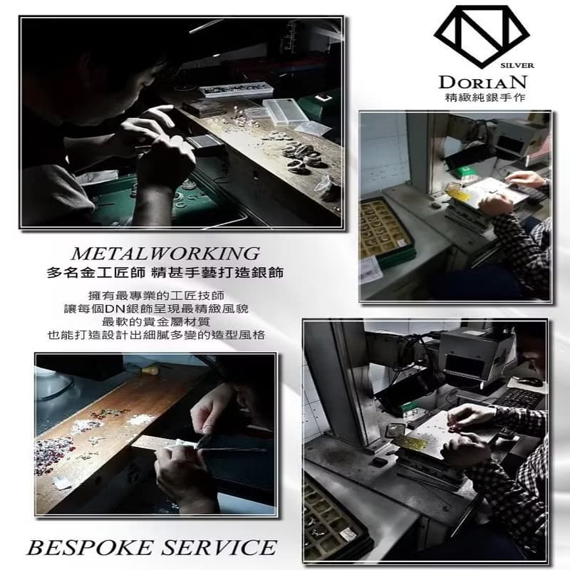 DoriAN 六爪鑽石纖細頂級鋯石925純銀戒指腳戒尾戒開口戒活動戒圍