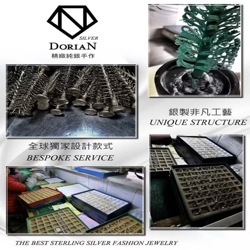 DoriAN 六爪鑽石纖細頂級鋯石925純銀戒指腳戒尾戒開口戒活動戒圍
