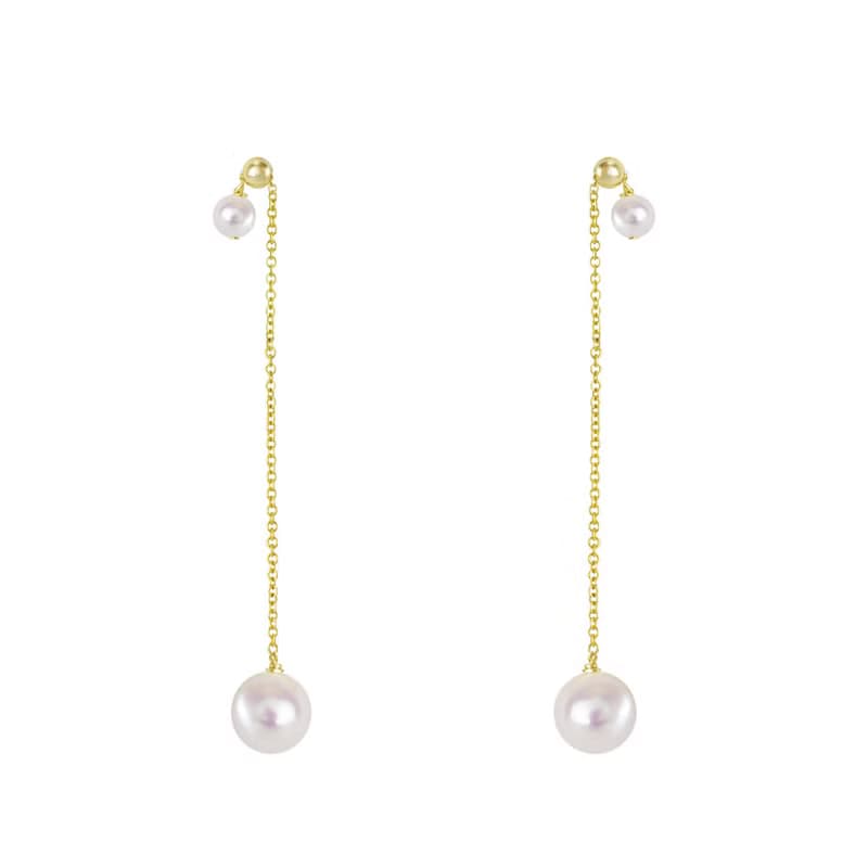 【品牌設計款最佳禮物】垂墜天然 珍珠14k合金 耳環 多種戴法