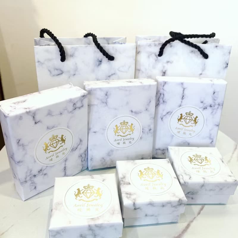 盾形鋯石水晶黃銅包邊14k耳環_可免費修改夾式耳環