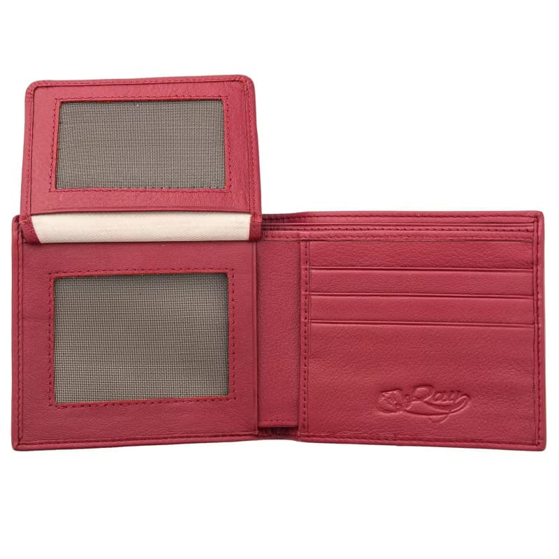 手工紅色鶿魚皮錢包