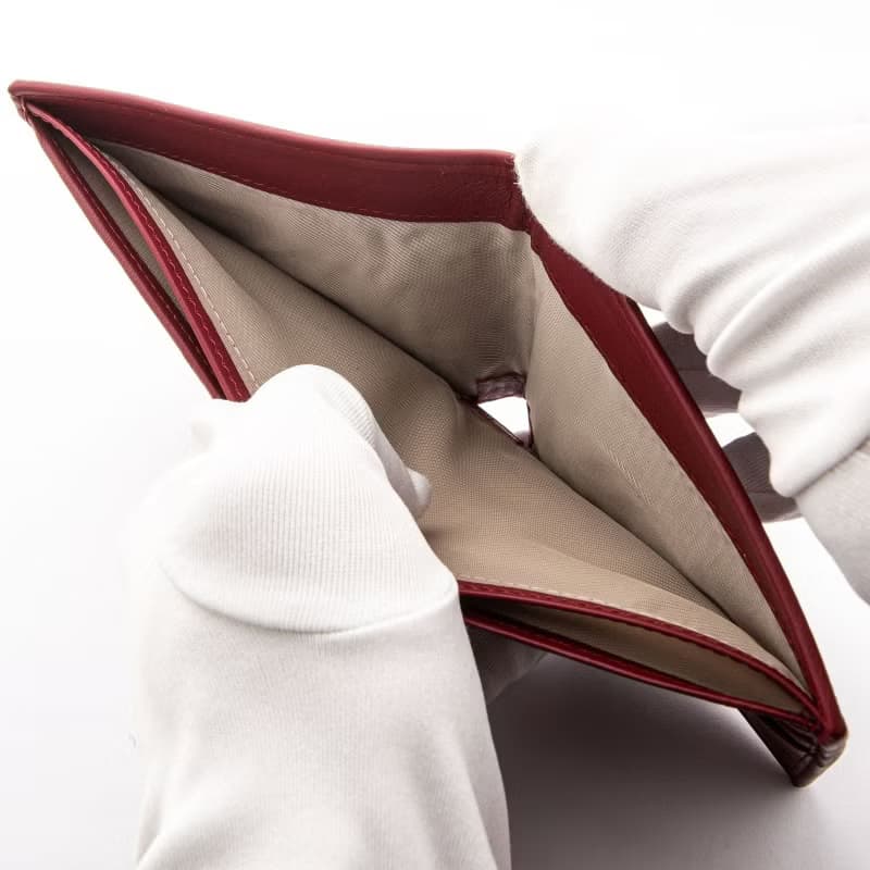 手工紅色鶿魚皮錢包