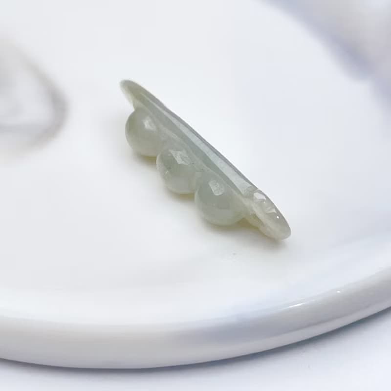 冰種翡翠福豆吊飾 | 天然緬甸玉翡翠A貨 | 送禮