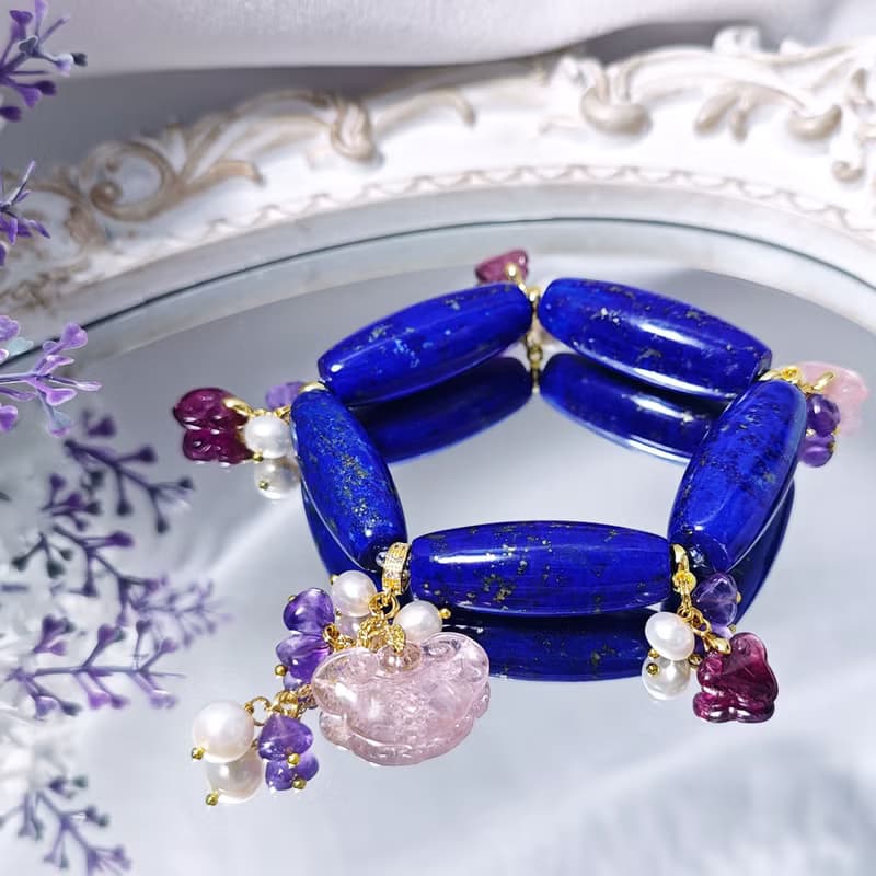 青金石長珠 碧璽 紫水晶 珍珠 如意 大寶石手鍊 單品 禮物 收藏