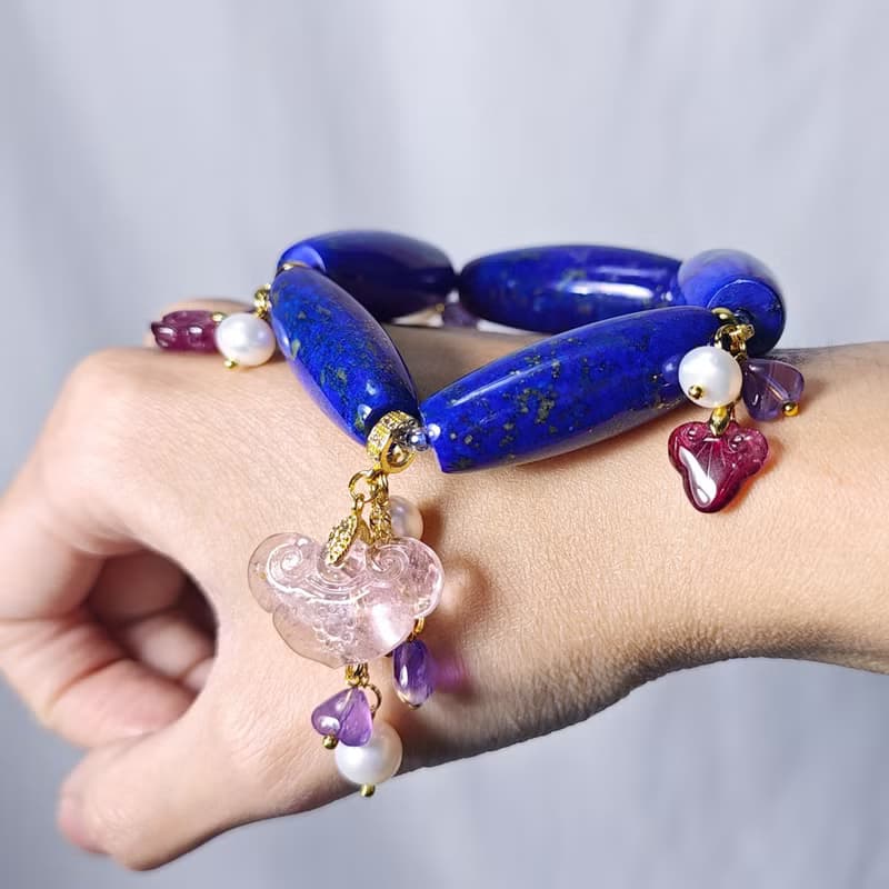 青金石長珠 碧璽 紫水晶 珍珠 如意 大寶石手鍊 單品 禮物 收藏
