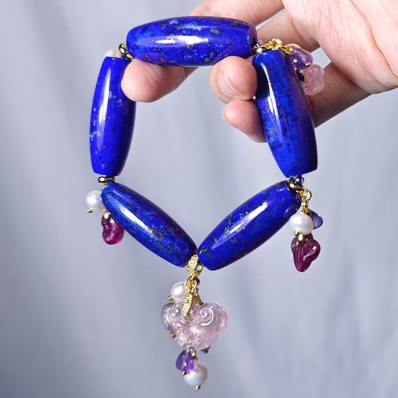 青金石長珠 碧璽 紫水晶 珍珠 如意 大寶石手鍊 單品 禮物 收藏