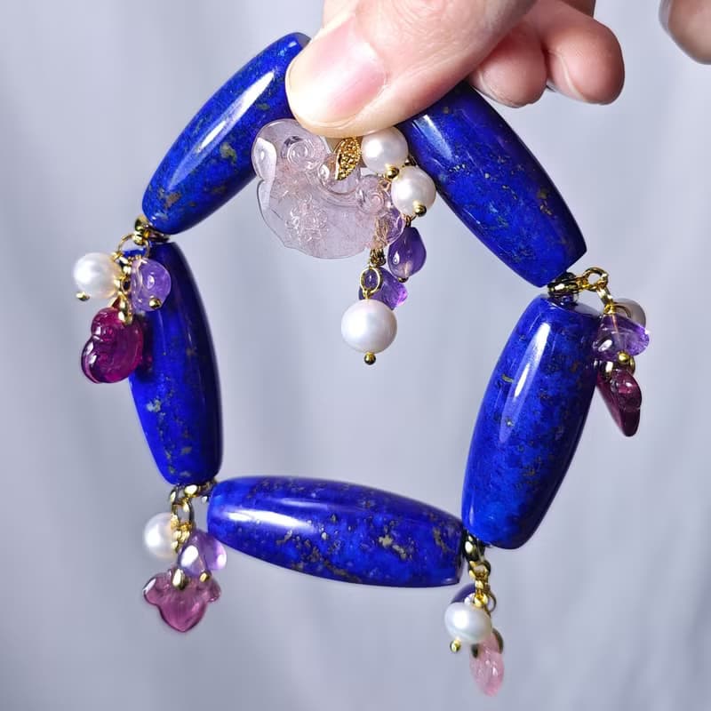 青金石長珠 碧璽 紫水晶 珍珠 如意 大寶石手鍊 單品 禮物 收藏