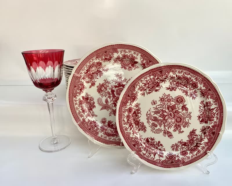 復古深湯盤 Villeroy & Boch 紅色瓷器 70 年代德國