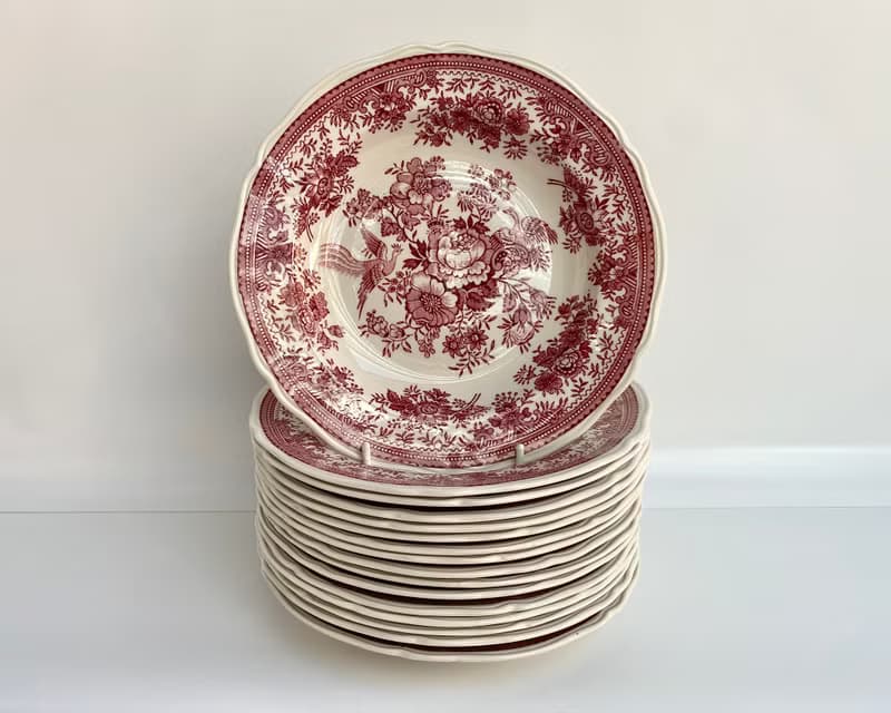 復古深湯盤 Villeroy & Boch 紅色瓷器 70 年代德國