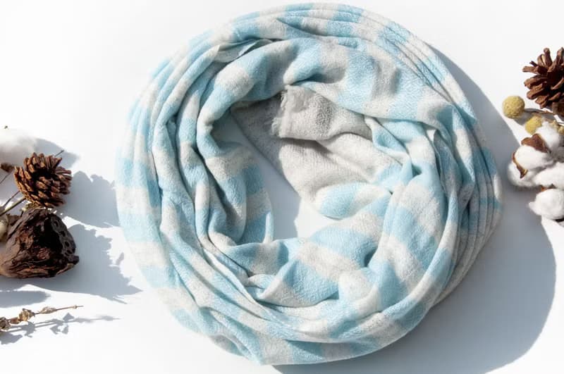 喀什米爾Cashmere 針織圍巾 純羊毛圍巾 手織圍巾 編織圍巾-希臘