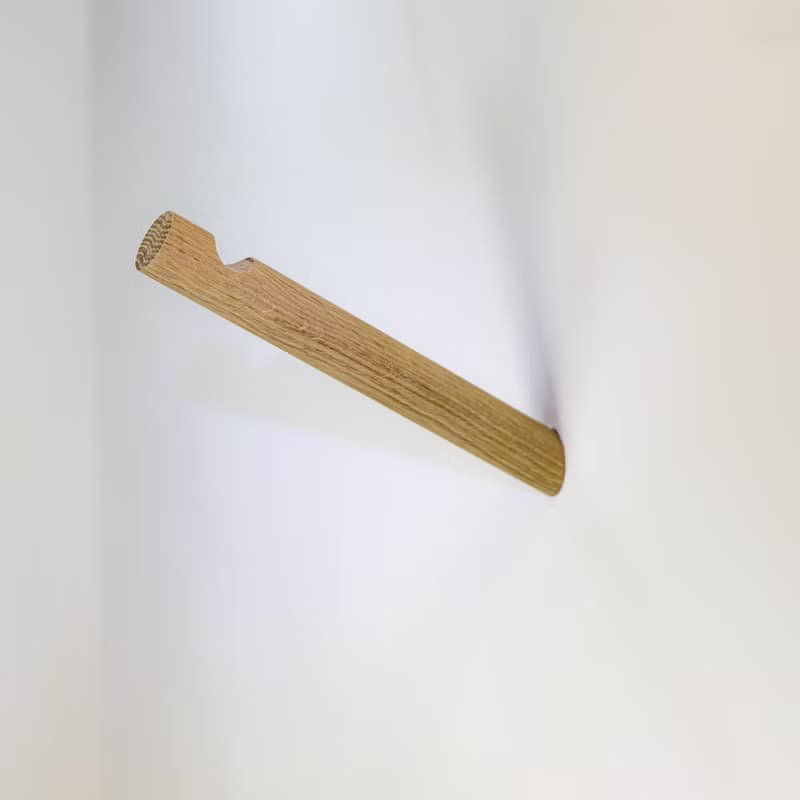 Oak wood wall hook.Minimalist wall storage. Macramé holder. Plant rack hanger.