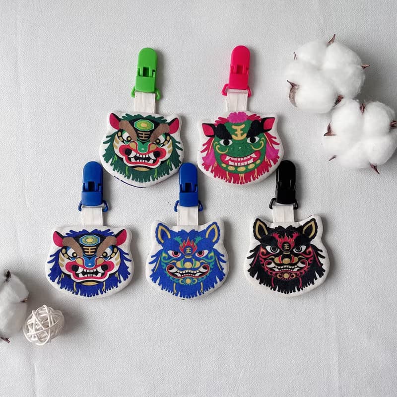 醒獅頭 新年 喜慶 平安符袋 護身符袋 香火袋