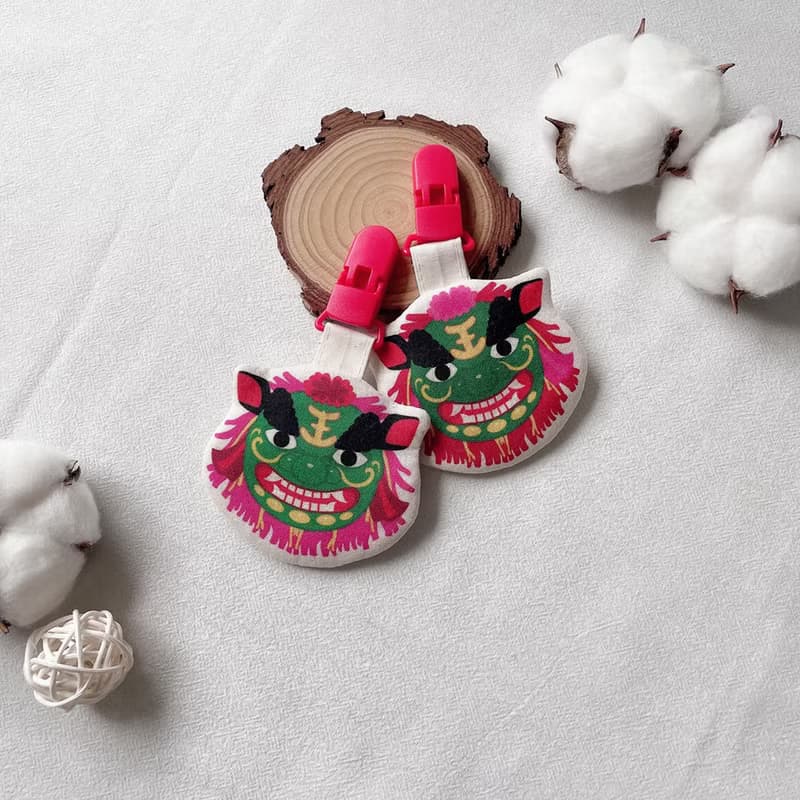 醒獅頭 新年 喜慶 平安符袋 護身符袋 香火袋