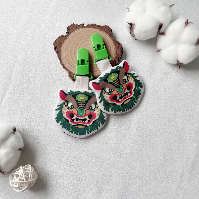 醒獅頭 新年 喜慶 平安符袋 護身符袋 香火袋