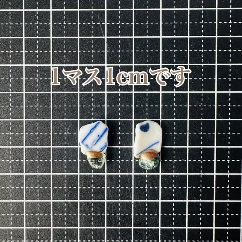 シー陶器 クラック水晶 金継ぎ ピアス イヤリング ノンホールピアス 陶器 水晶 天然石 グリーン 緑 ホワイト 白 青 ブルー ゴールド 金 ギフト