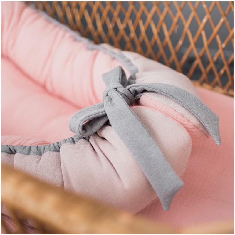 Shiny Pink Muslin Baby Girl Nest