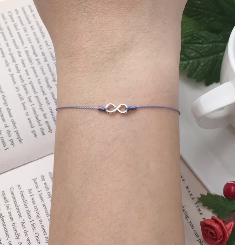 925純銀 無限 紅線 手鍊 手線 手繩 符號 愛無限 姻緣 開運 婚禮