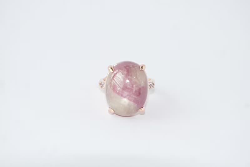 Natural Ruby and Tanzanite 25 Cts Ring Sterling Silver 925 with Rosegold Plated.