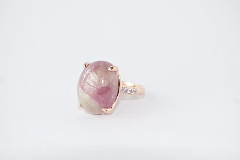 Natural Ruby and Tanzanite 25 Cts Ring Sterling Silver 925 with Rosegold Plated.