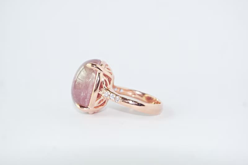 Natural Ruby and Tanzanite 25 Cts Ring Sterling Silver 925 with Rosegold Plated.