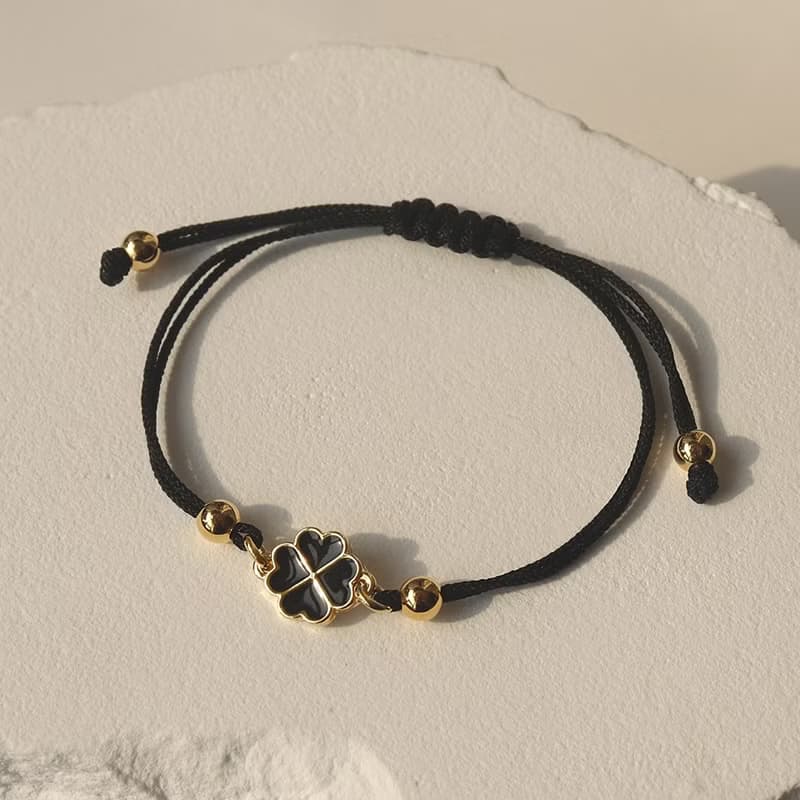 Lucky Four Leaf Clover Knot Bracelet (2Colors)
