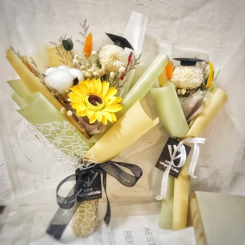 向陽祝福 棉棉太陽向日葵香皂花束