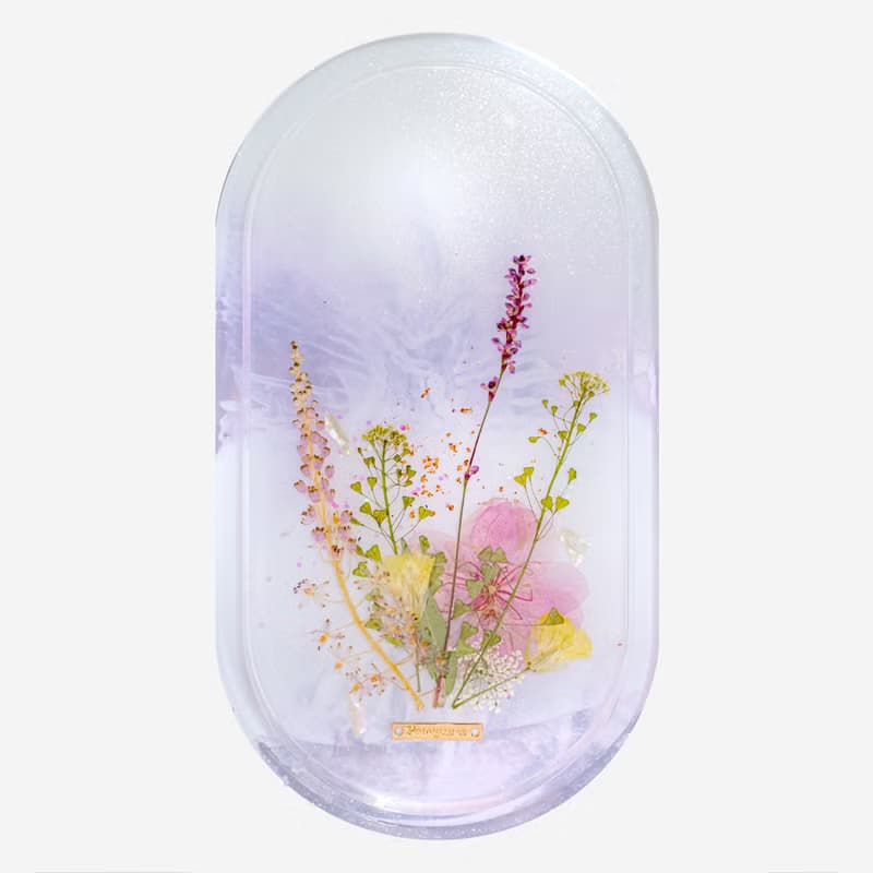 花植圖鑑手工押花置物盤