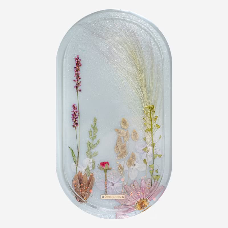 花植圖鑑手工押花置物盤