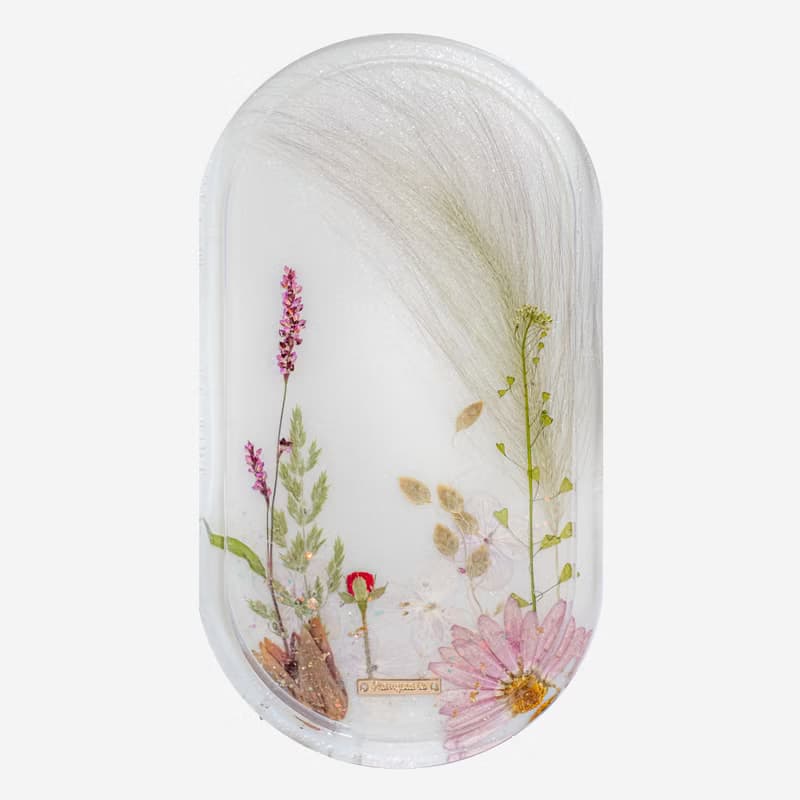 花植圖鑑手工押花置物盤