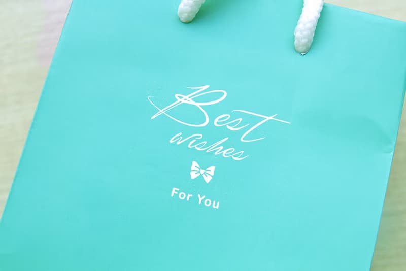Tiffany藍 Best Wishes小手提袋 | 禮物袋 包裝袋 生日 聖誕 婚禮