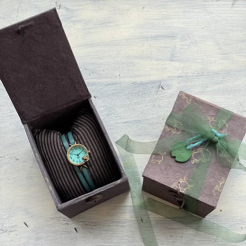 凝望池塘的青蛙款手錶薄荷綠SS