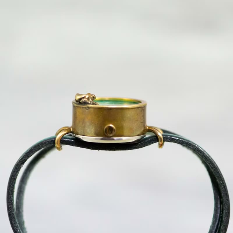 凝望池塘的青蛙款手錶薄荷綠SS