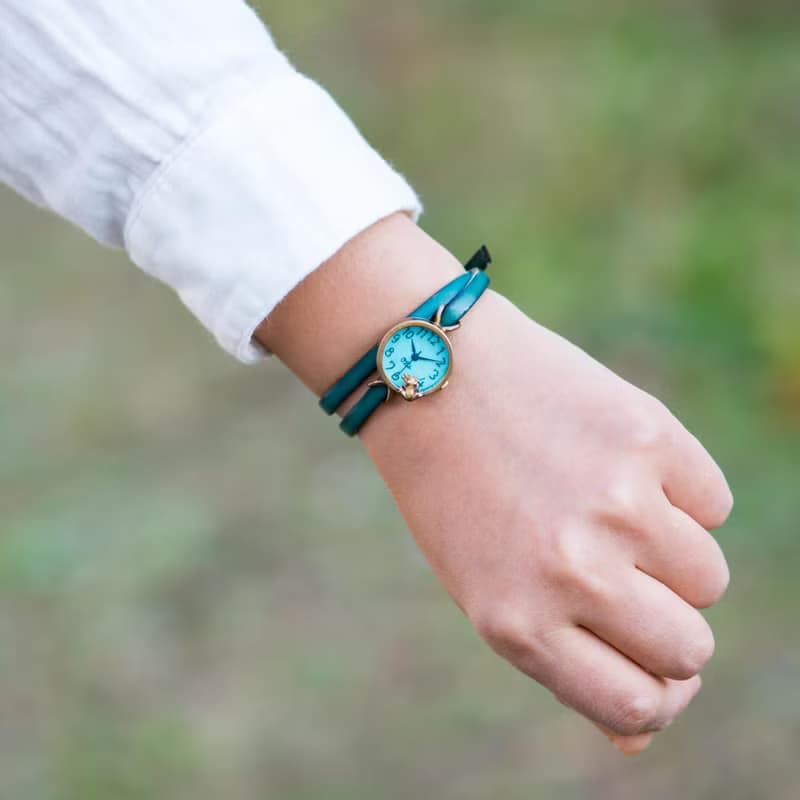 凝望池塘的青蛙款手錶薄荷綠SS