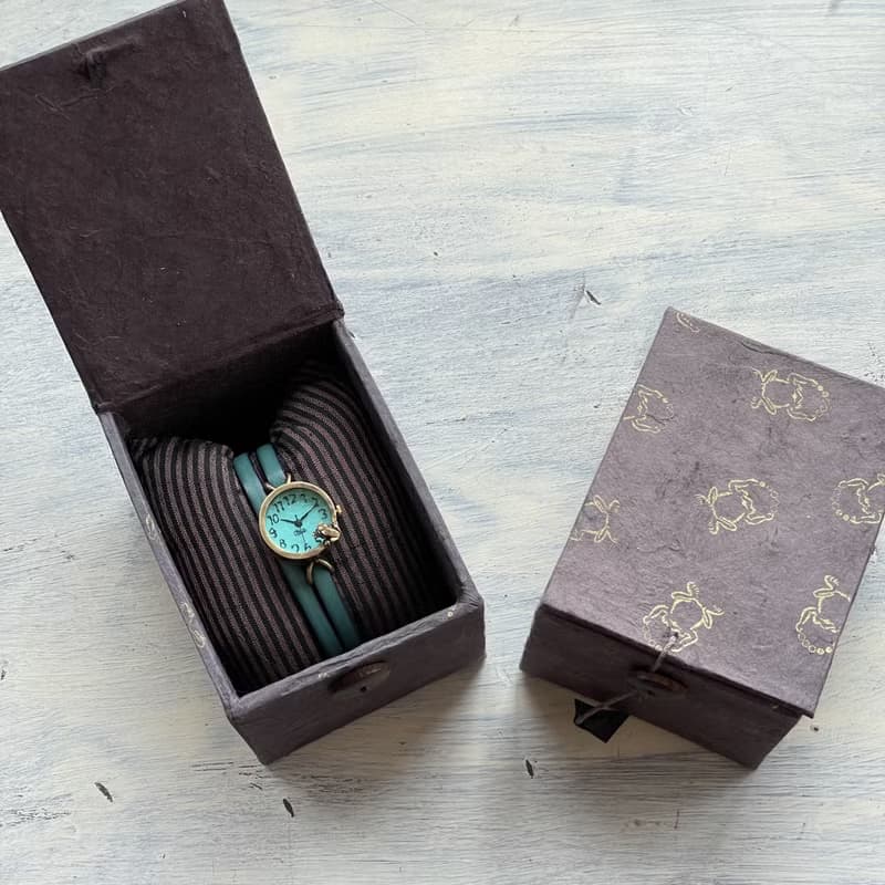 凝望池塘的青蛙款手錶薄荷綠SS