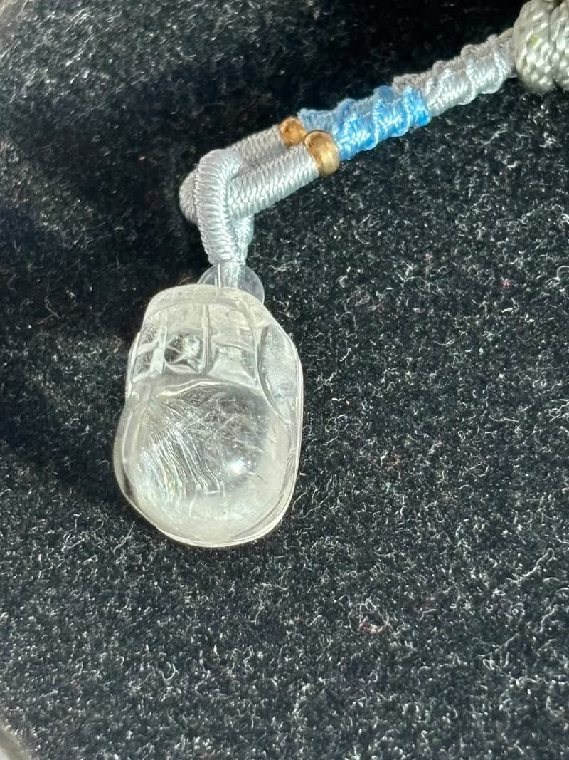 精品 板鈦 銀鈦晶 銀髮晶 吊墜 項鍊 順髪 貓眼 天然水晶 冰透