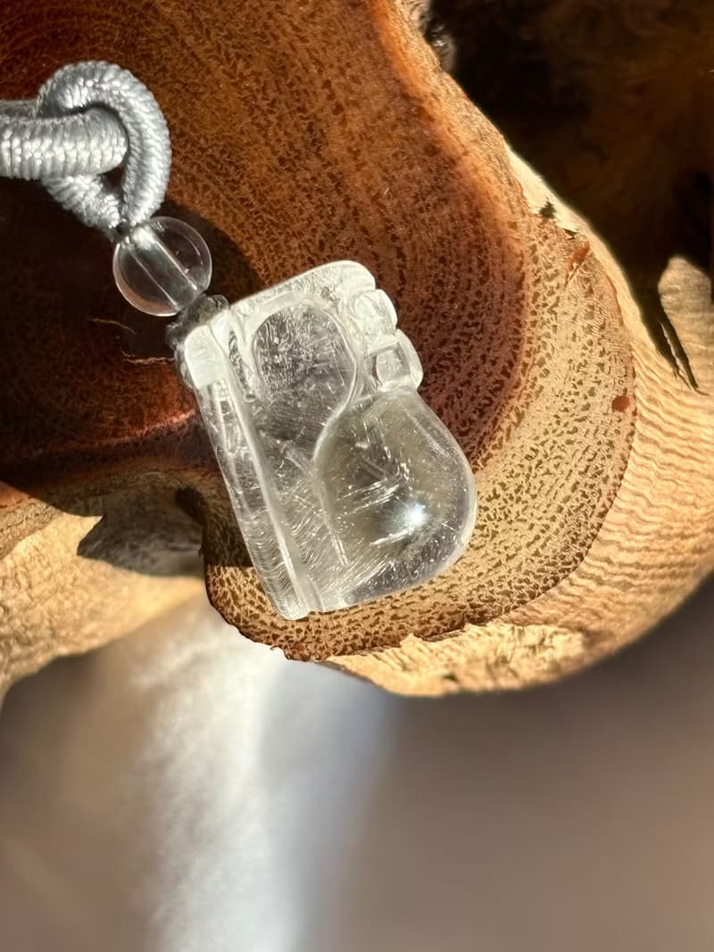 精品 板鈦 銀鈦晶 銀髮晶 吊墜 項鍊 順髪 貓眼 天然水晶 冰透