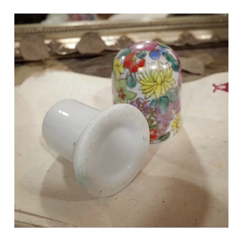 台灣老件.早期春合昇仕女百花描金瓷器.聞香瓷瓶.小收納罐.瓷罐