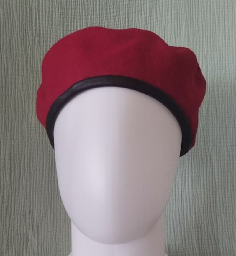 Military Spring Clothing Wool Beret Hat / Unique Military Fall Beret Hat