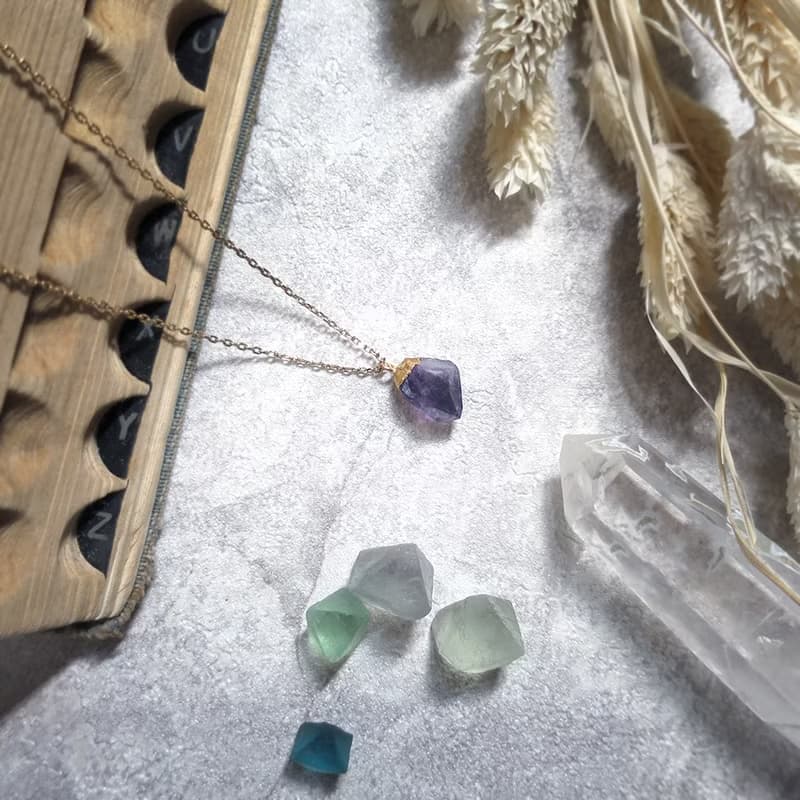 VIIART。智慧之石。Vintage天然紫水晶古著項鍊鎖骨鍊