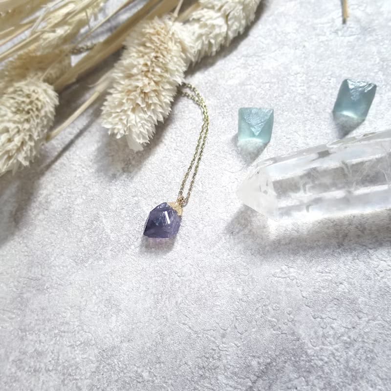 VIIART。智慧之石。Vintage天然紫水晶古著項鍊鎖骨鍊