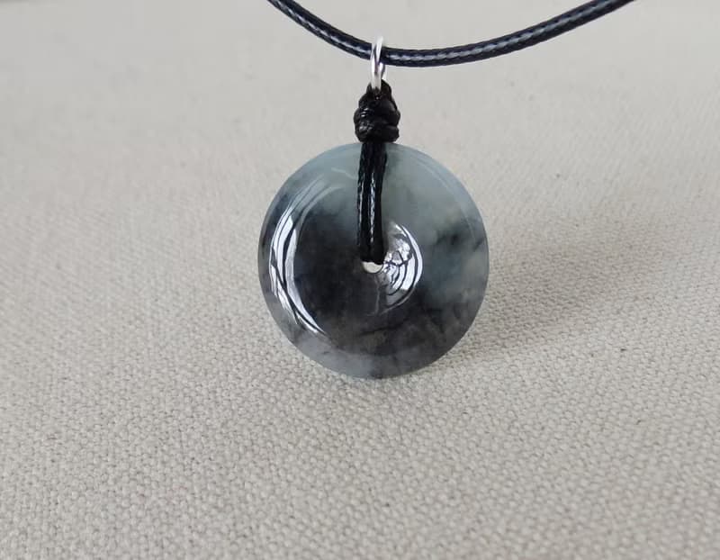 【金剛結】本命年【平安如意】冰烏雞翡翠韓國蠟線項鍊NB18招財