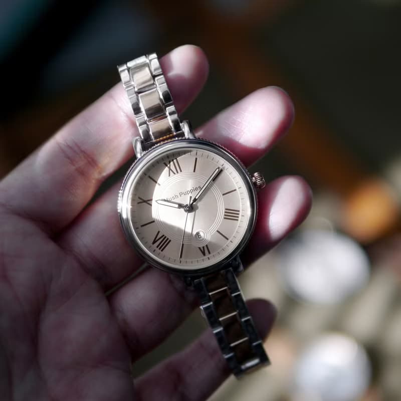 Hush Puppies 復刻羅馬休閒女錶(HP3900)-玫瑰金