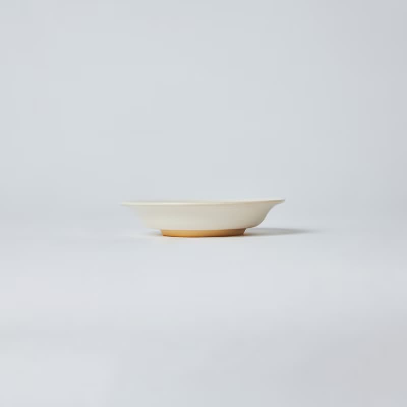 KOGA 許家陶器品 陶質圓形 醬碟 (鶯白)