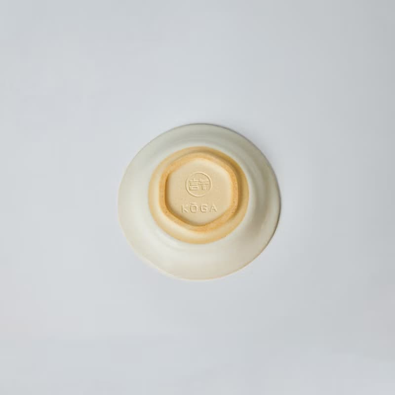 KOGA 許家陶器品 陶質圓形 醬碟 (鶯白)