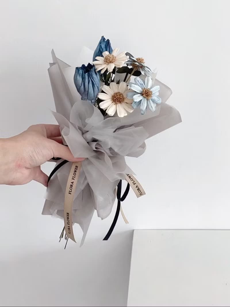 Flora Flower擴香花束-藍白色系